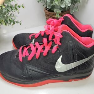 Nike Youth Athletic Shoe Black Pink  Size Youth 6 Youth 2014